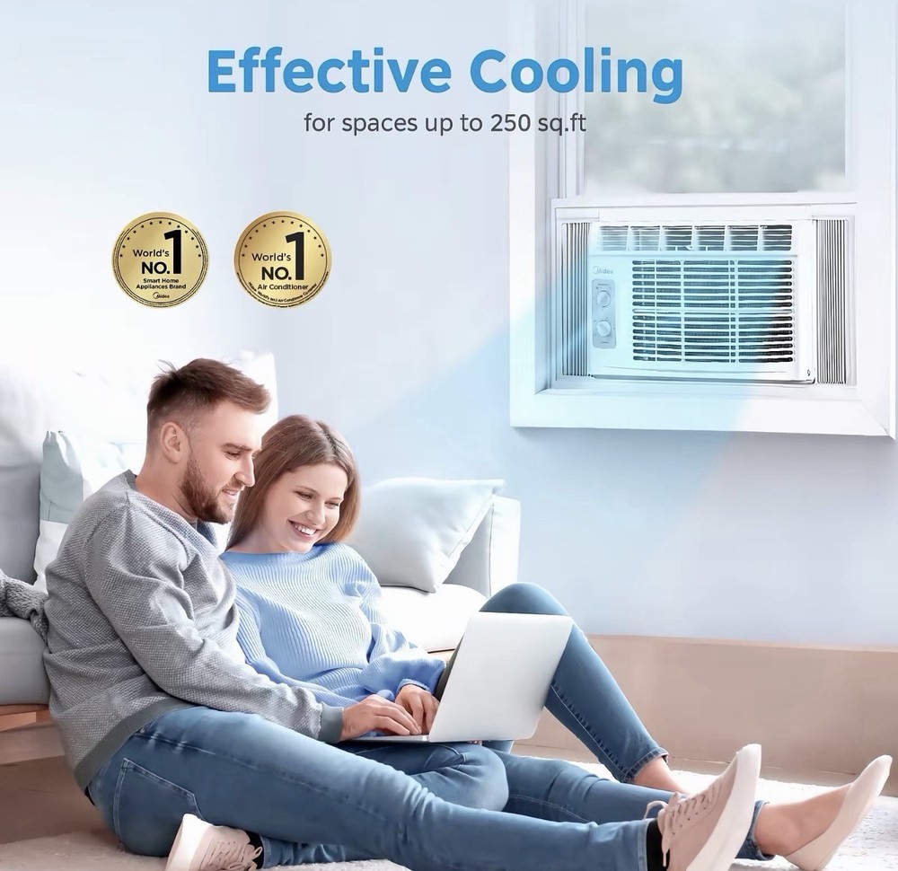Midea 5,000 BTU EasyCool Mechanical Small WindowAir Conditioner