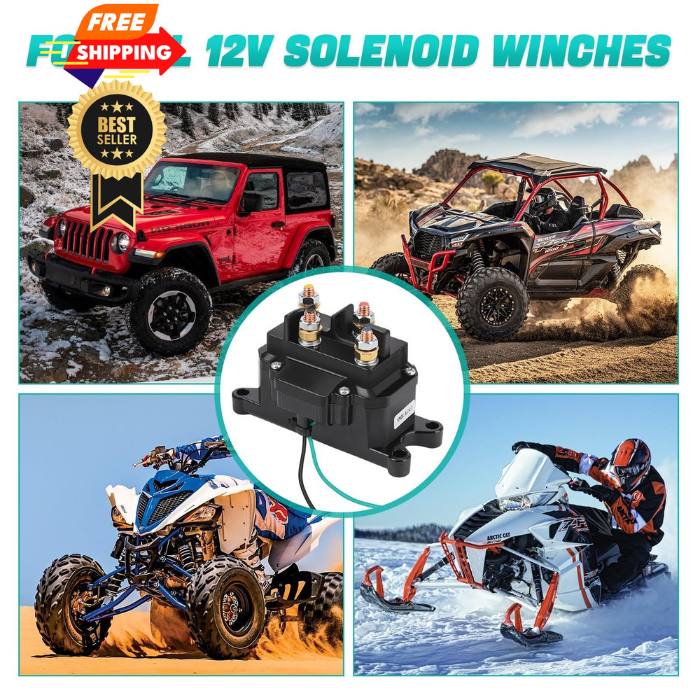 KanSmart Winch Solenoid Relay Contactor 12V 250A