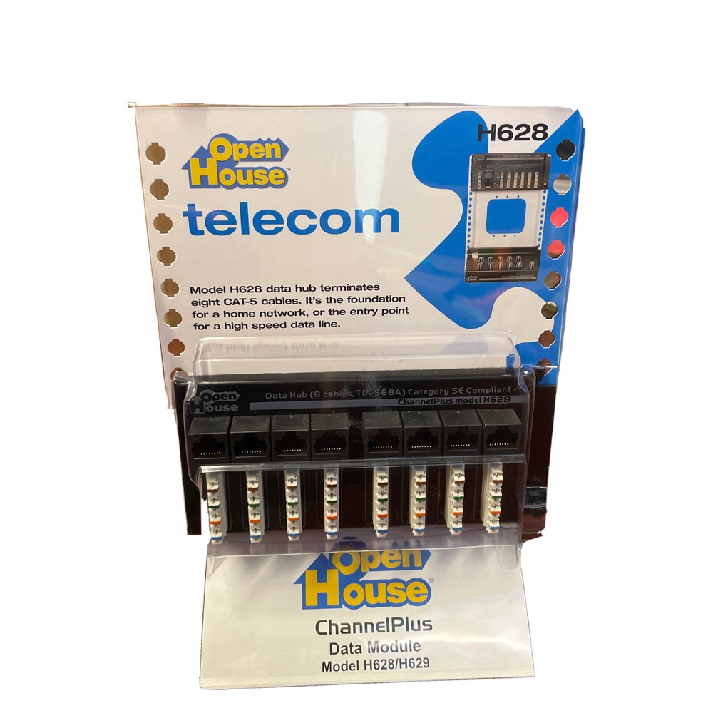 NEW Open House Data Termination Hub Model H628 ChannelPlus CAT-5 Network