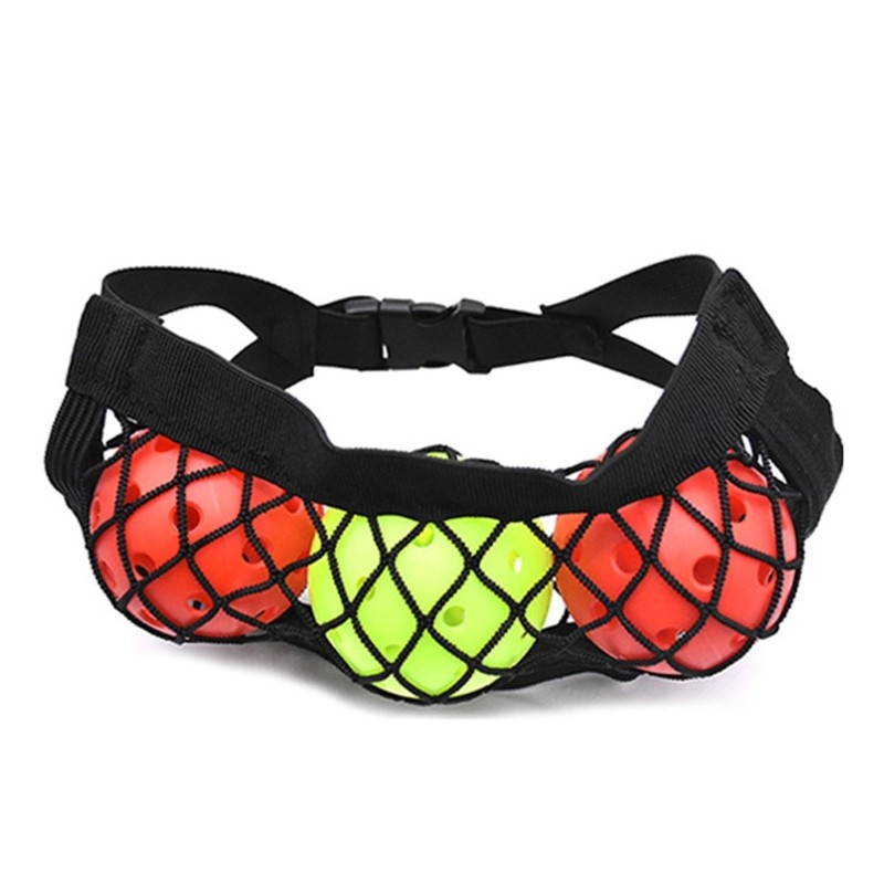 Efficient Visible Mesh Pickleballs Net Organizer For Holding 3 Balls Safely Use