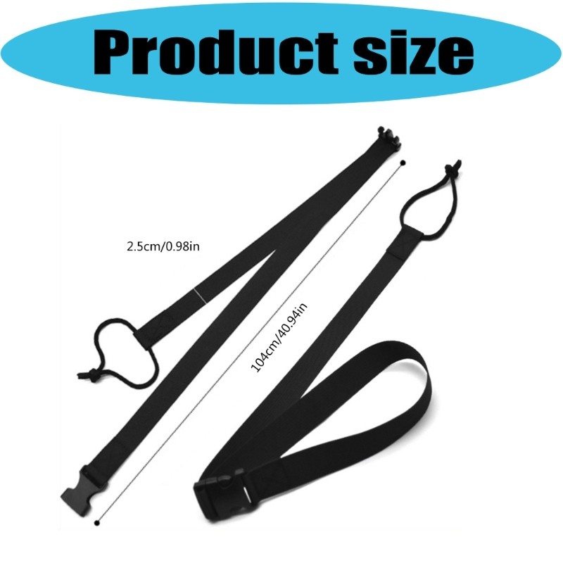 2Pcs Ski Board Tie Down Strap Snowboard Strap For Snowboarding Enduring