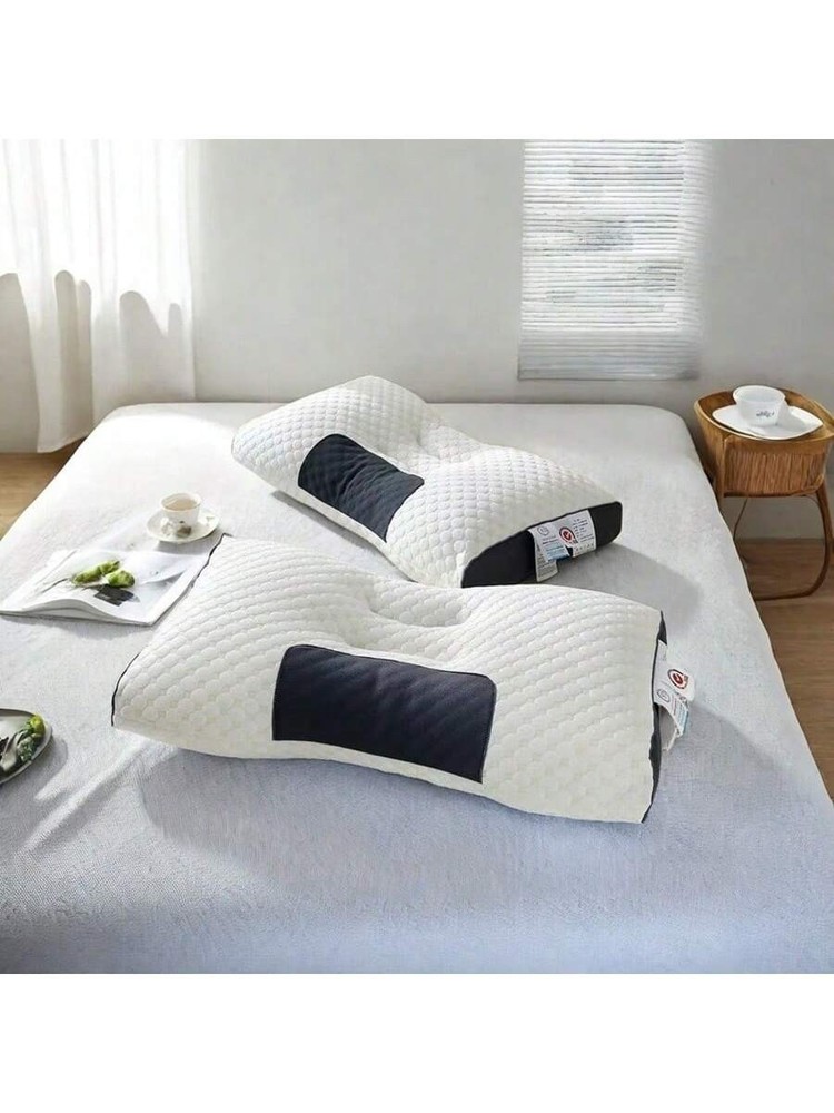 2 Pcs Ergonomic Neck Pillow Help Massage, Soft, Adjustable Sleeping 100% UPGRADE