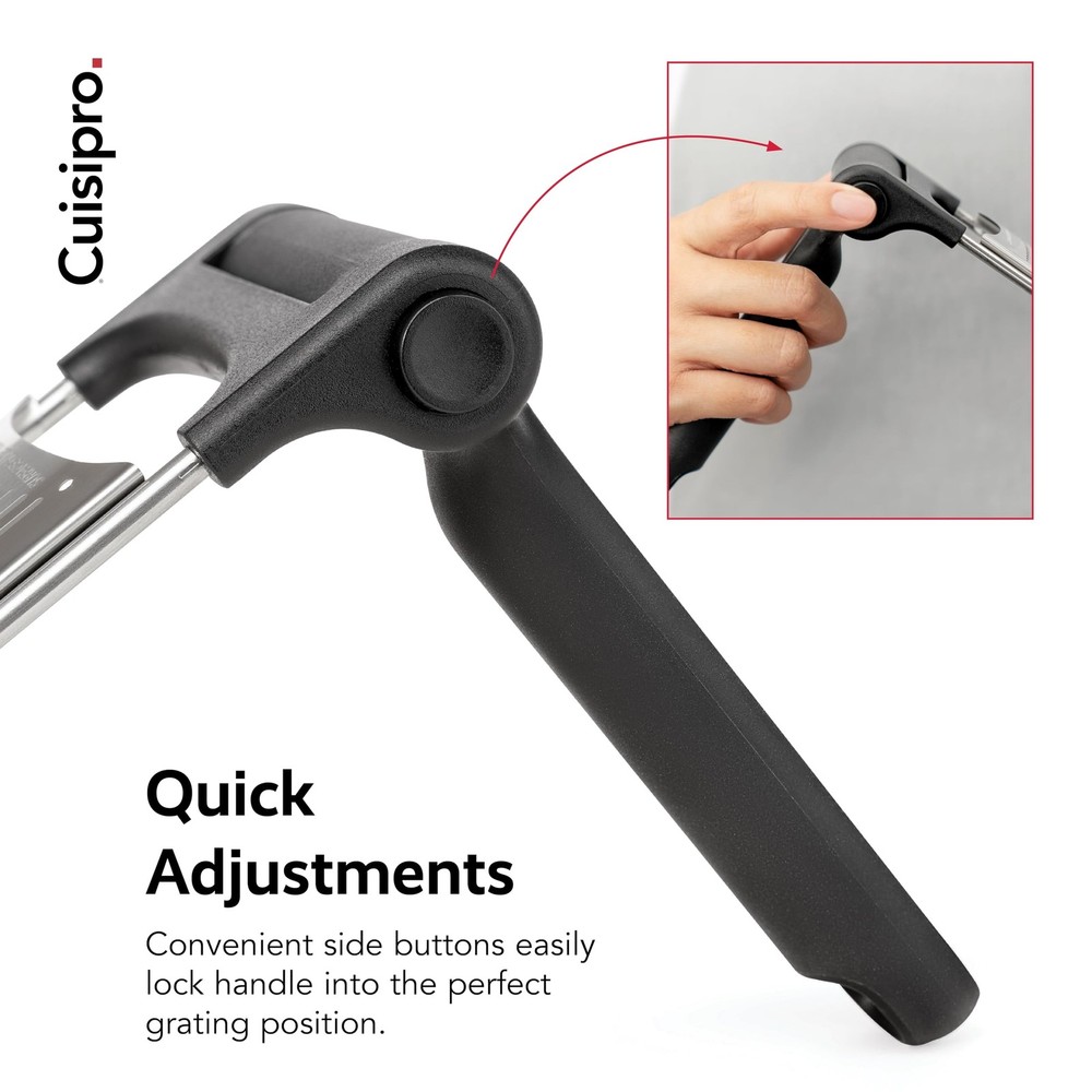 Surface Glide Technology Stainless Steel Folding Handle Grater, Coarse