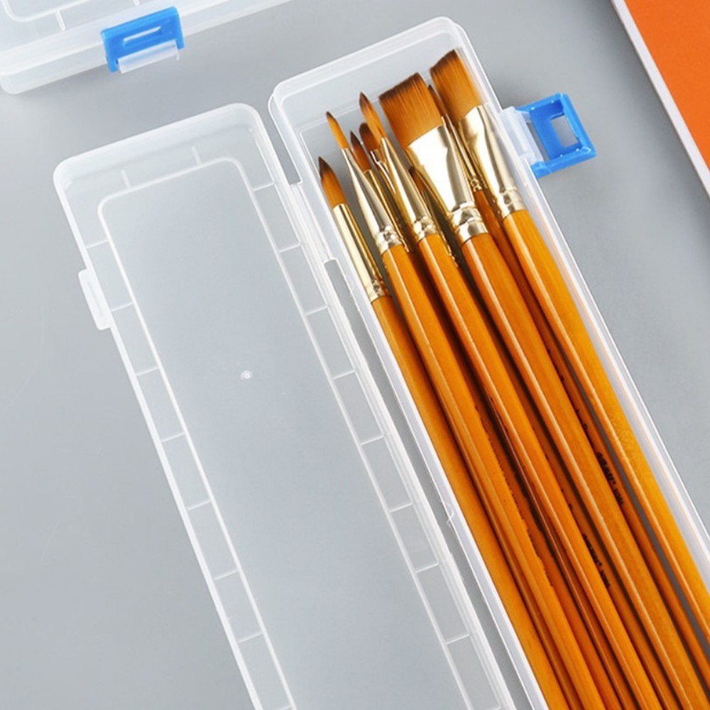 Transparent Storage Box Drawing Tools Bin Toner Pencil Box Storage Box