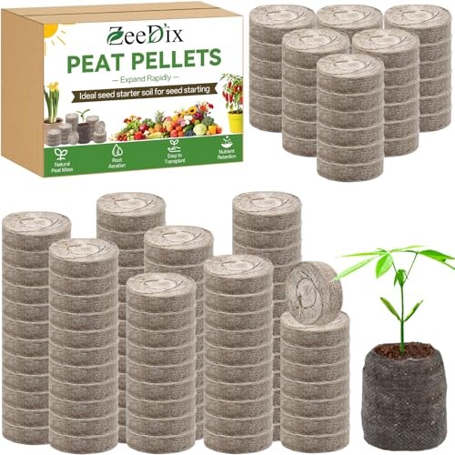 200 Pcs Peat Pellets for Seedlings, Compressed Seed Starter Soil 40mm 200pcs