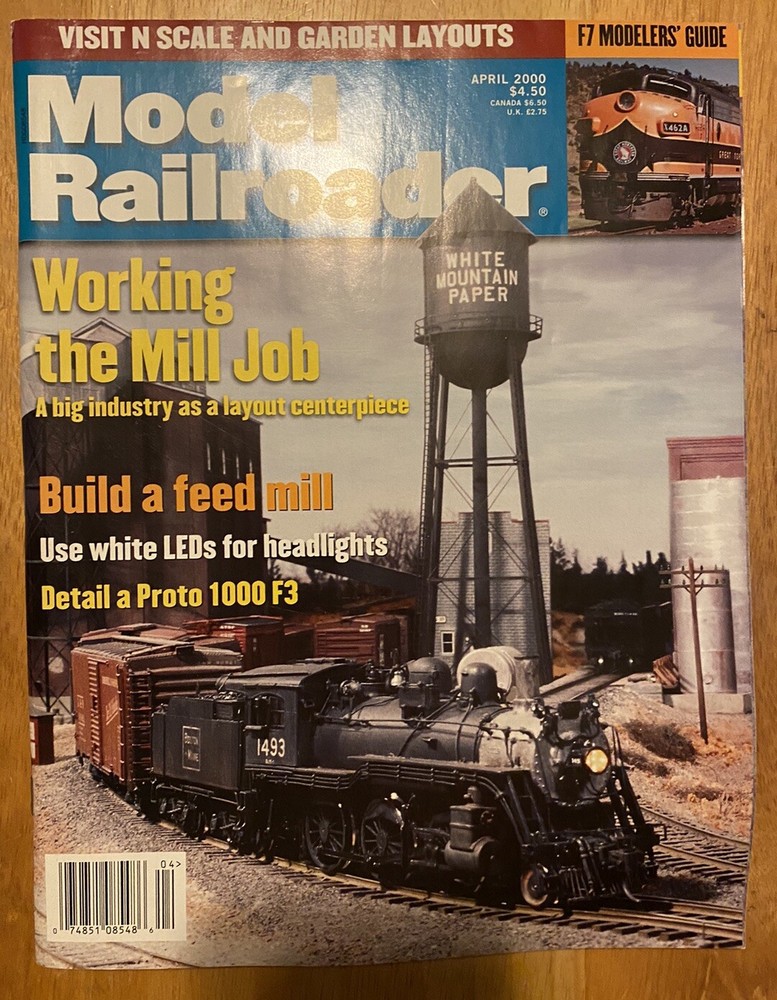 Model Railroader Magazine Trains Modeling April 2000 Working Mill Job