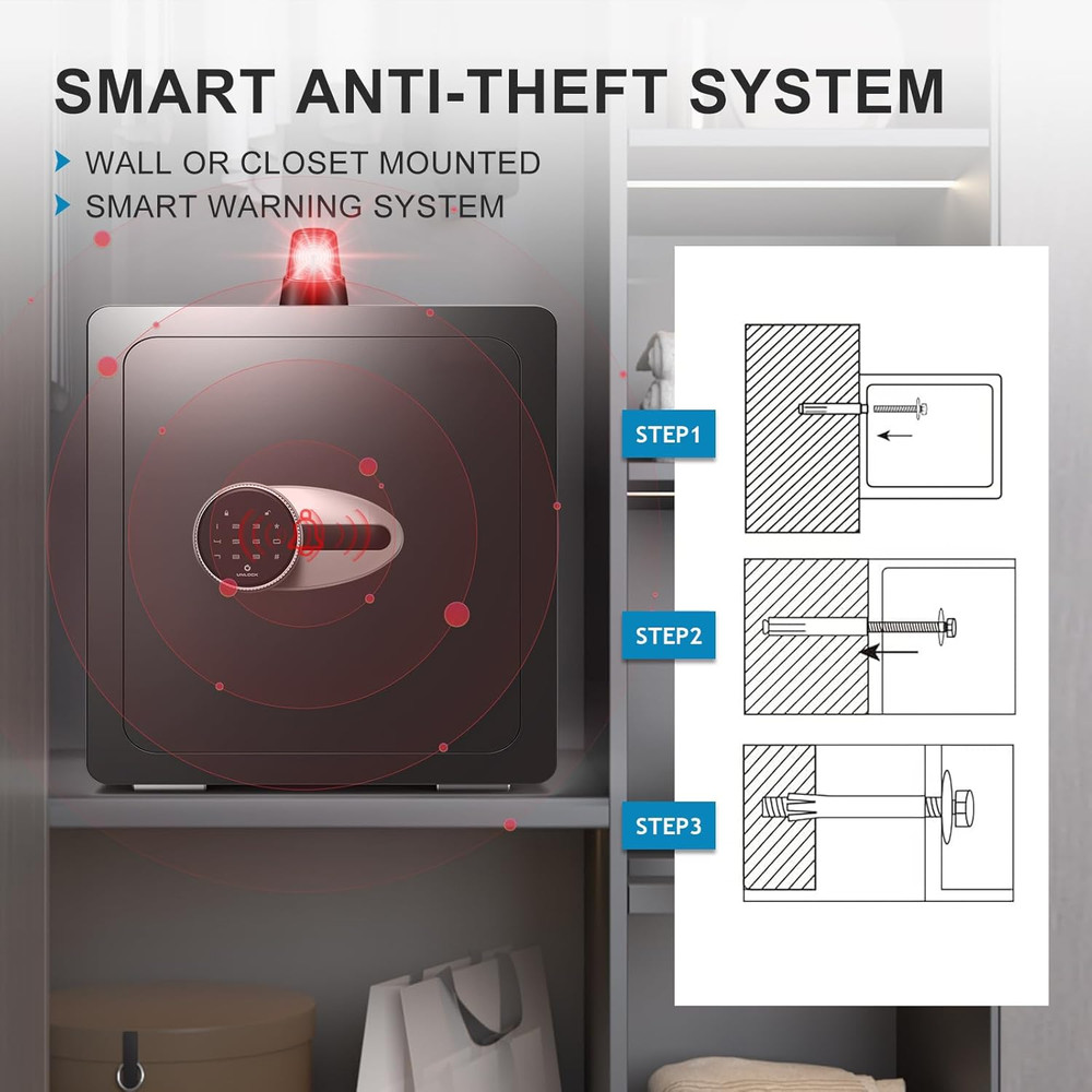 2.2 Cub Safe Box with Touch Screen Keypad & Mute Function, Home/Office Safe