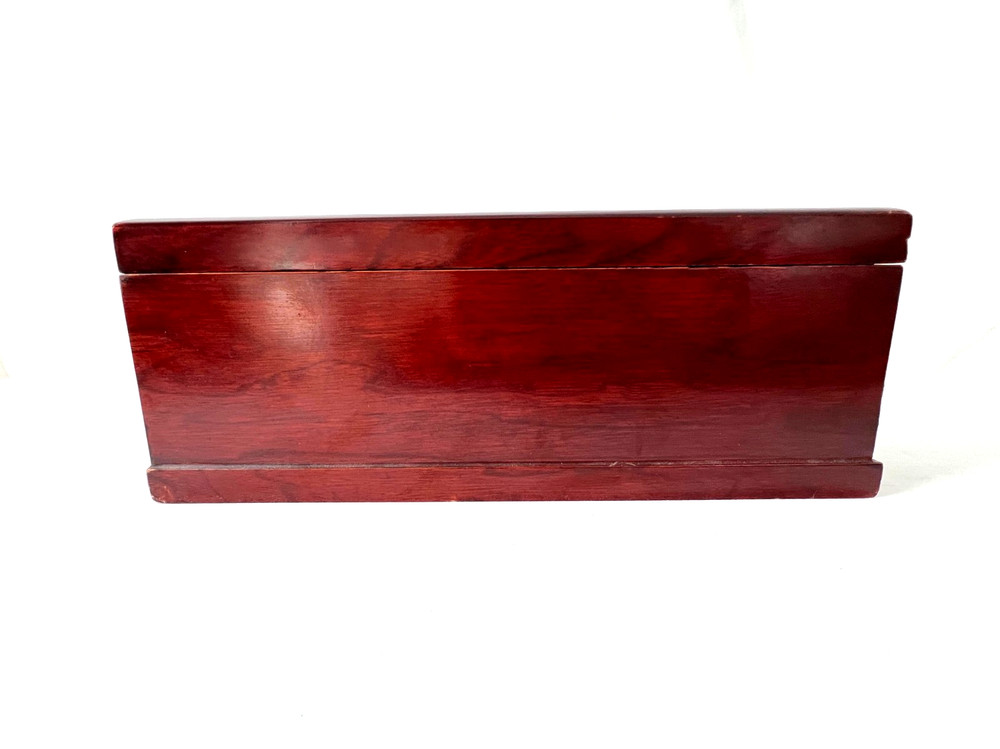 Vintage Japanese Aizu Lacquerware Writing or Document Box with Drawer