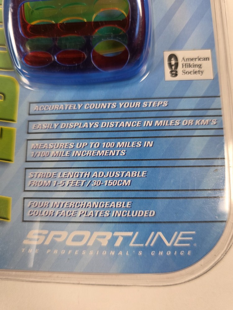 Sportline Pedometer Step & Distance Counter Basic Model 340 interchangeable face