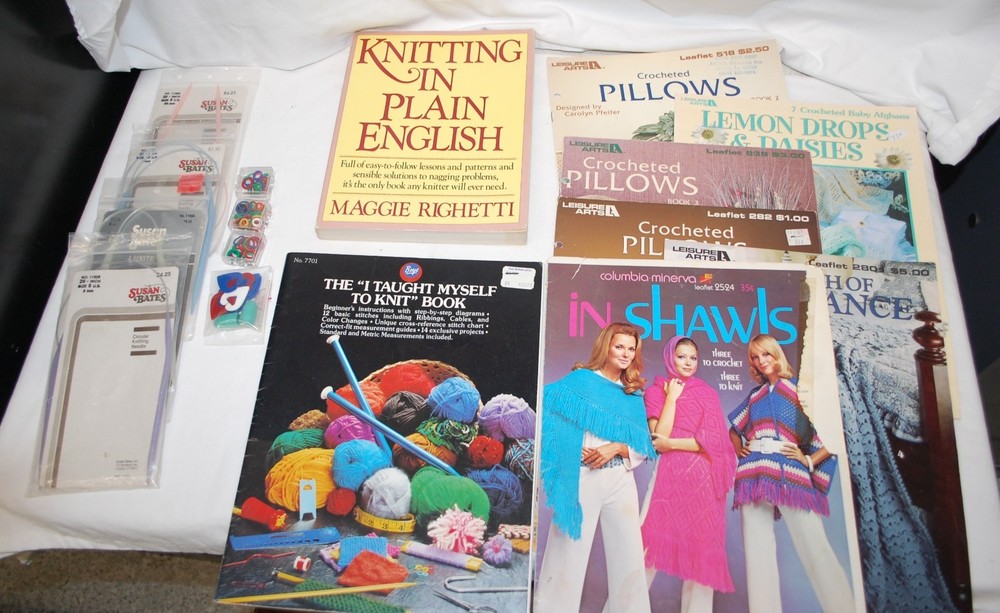 Knitting Needles, Instruction Books & Crochet & Knitting  Patterns Preowned