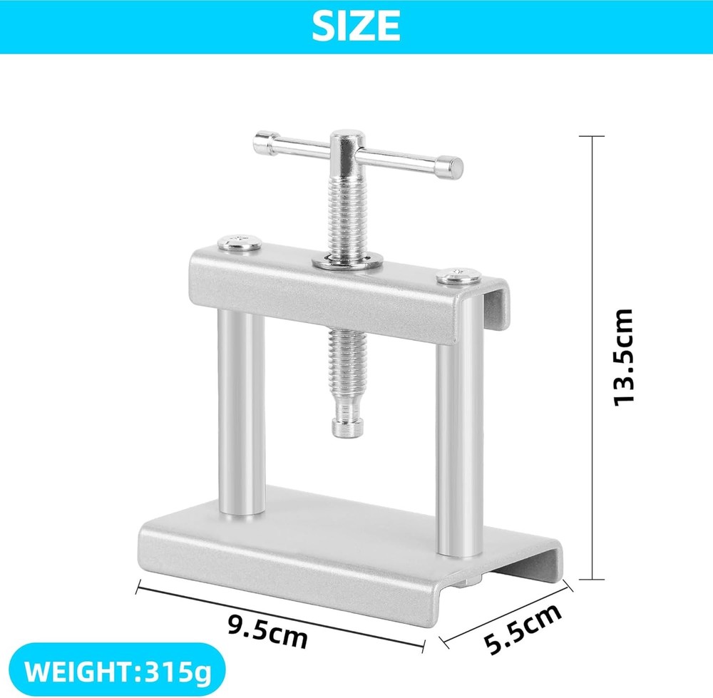 Watch Press Tool Set Press Set Back Case Closer with 12 Molds Watch Battery