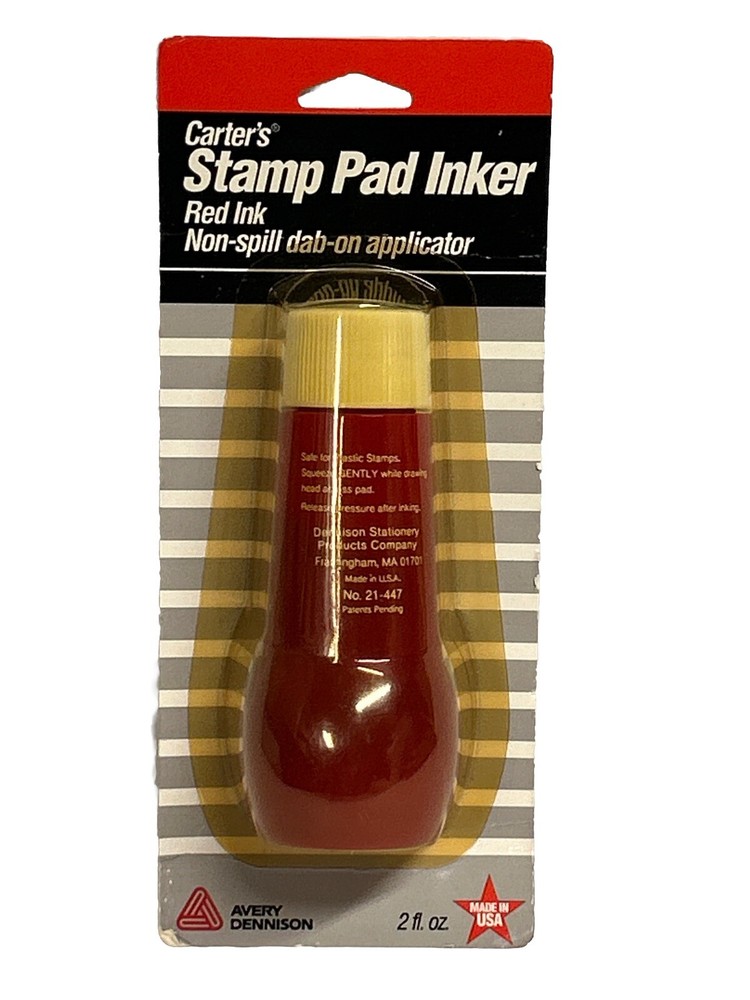 Carter's Stamp Pad Inker RED 2oz Dab-on Applicator