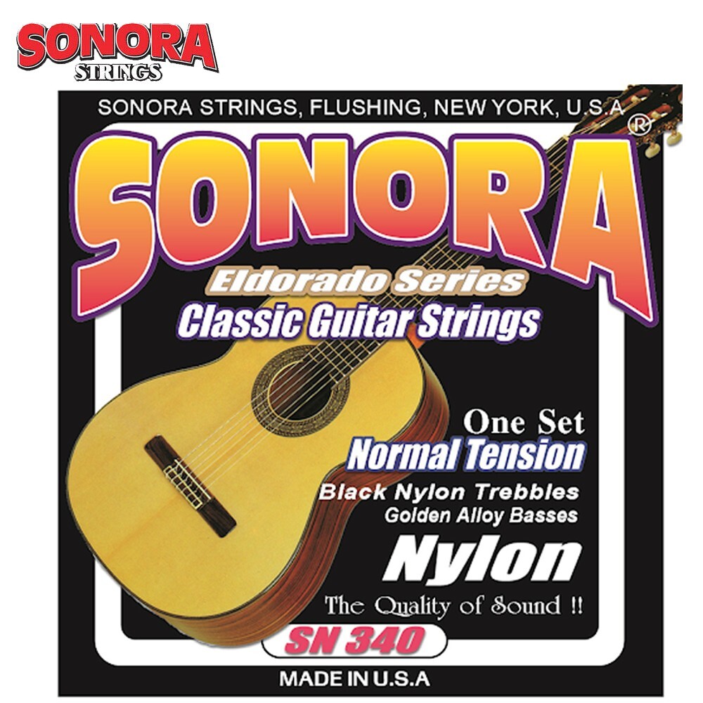 Sonora SN340 Black Nylon Normal Tension Classical Guitar Strings