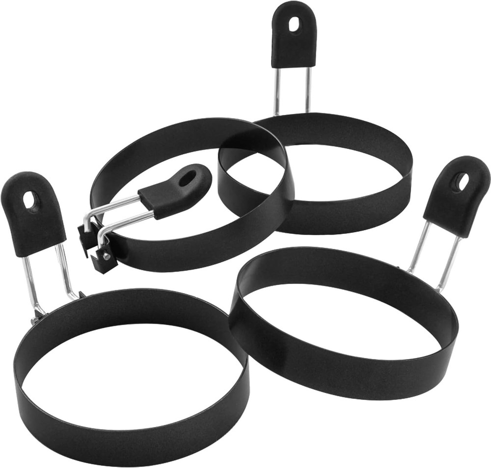 Multi-Functional 4-Pack Nonstick Egg Rings - Perfect for Griddles & Camping