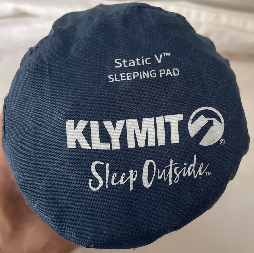 New Klymit Static V Sleeping Pad Camping Hiking Backpacking Lightweight Blue