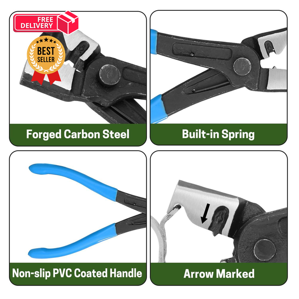 ZELARMAN Hose Clamp Pliers Clic & Clic-R Type Collar CV Boot Blue