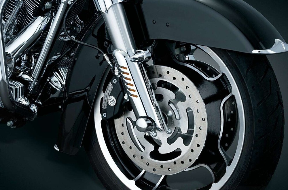 Kuryakyn Chrome Lower Fork Leg Deflector Shields Covers for Harley 00-13 FLH