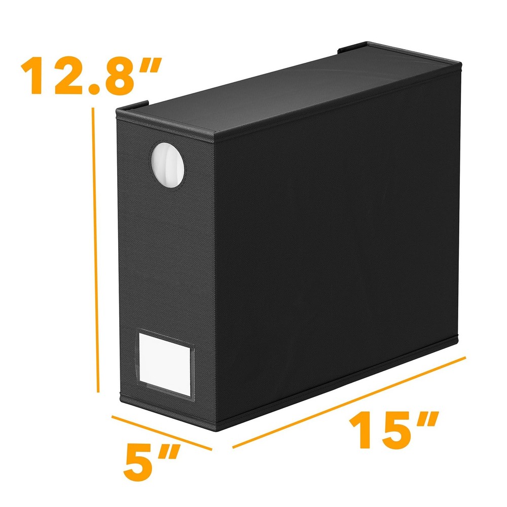 SpaceAid 2 Pack Bed Sheet Organizers and Storage, Foldable 2 Pack, Black