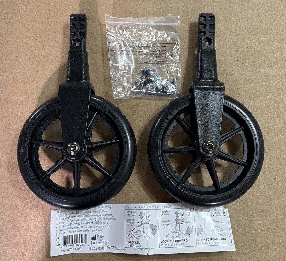 Able Life 6-Inch Replacement Rolling Walker