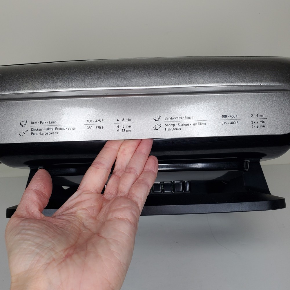George Foreman EVOLVE Grill System Silver Ceramic Grill Plates GRP4842P WORKS