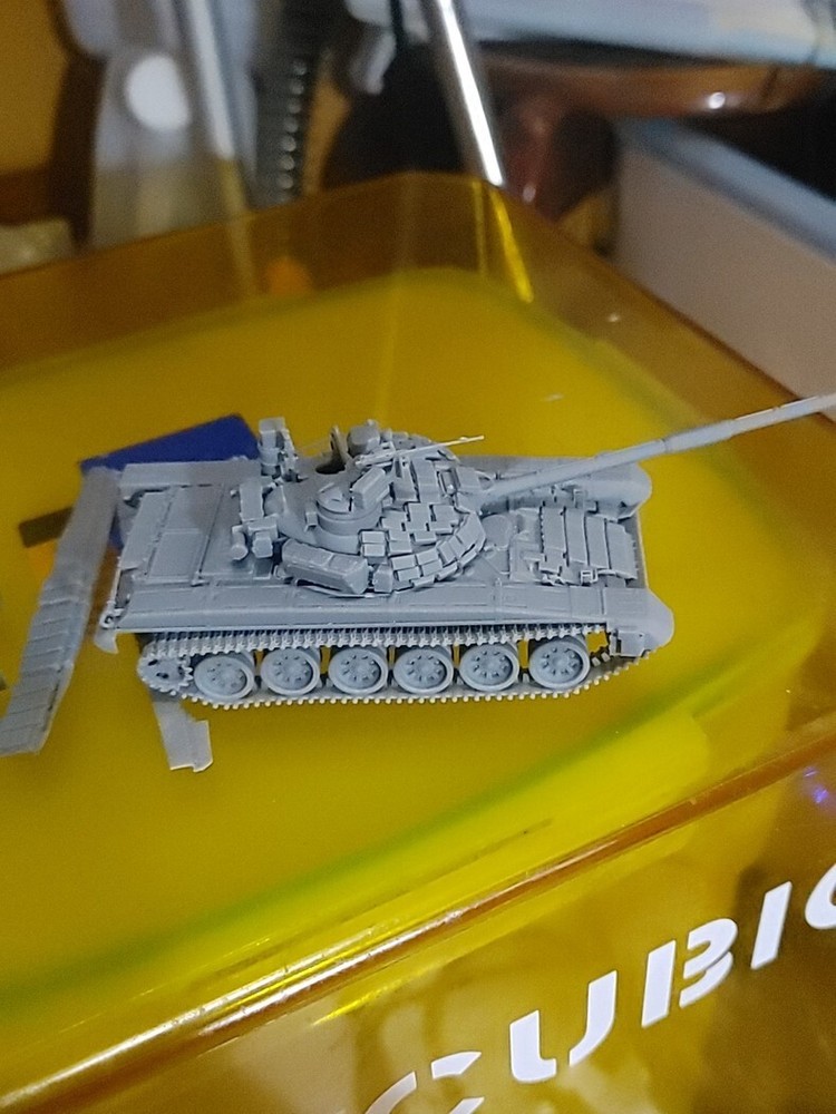 3D printed 1/72 Russian T-72B1MS "White Eagle tank. Unpainted model kit