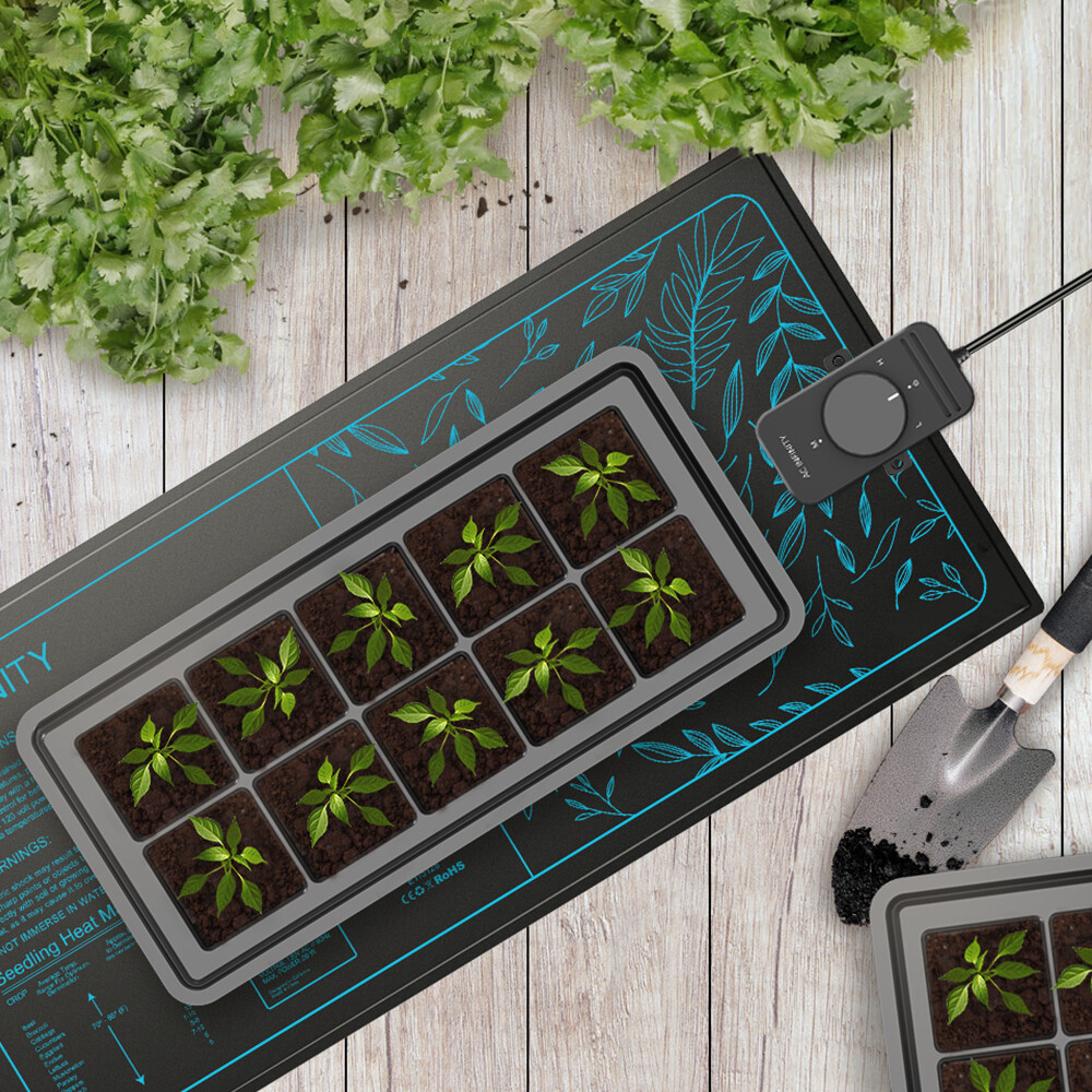 SUNCORE S3, Waterproof Seedling Heat Mat with Heating Controller 10" x 20.75"