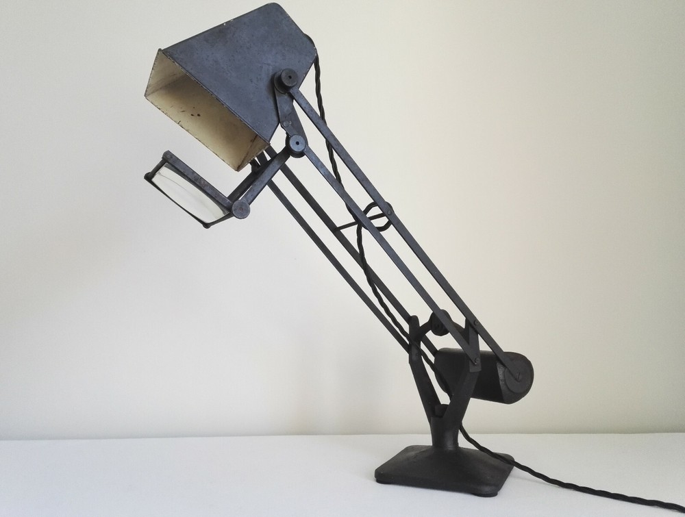 Early Hadrill Horstmann PLUSLITE lamp. Original condition. Industrial.