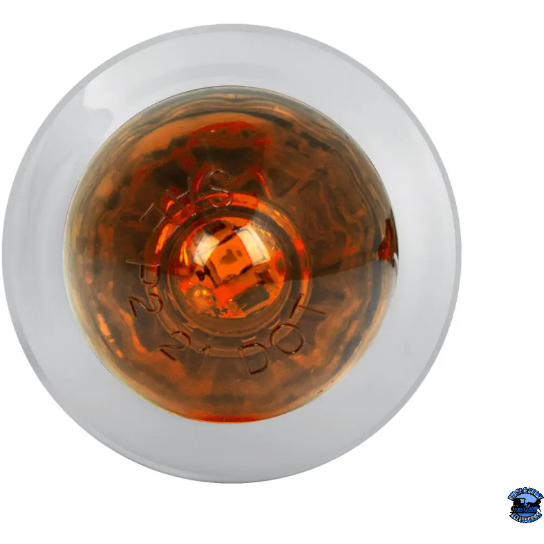 Grand General 1" Mini Push/Screw watermelon LED Light With Chrome Plastic Bezel