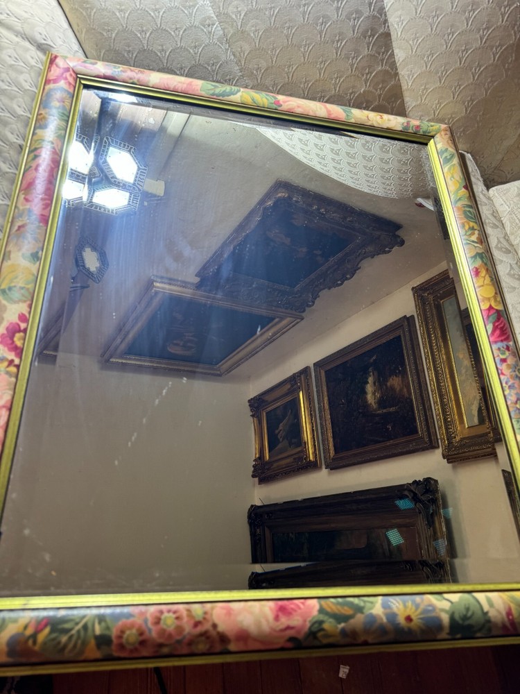Rectangular Wood Framed Painted Wall Mirror-23.5" Wide x 27.5" Tall x 1.0 " Deep