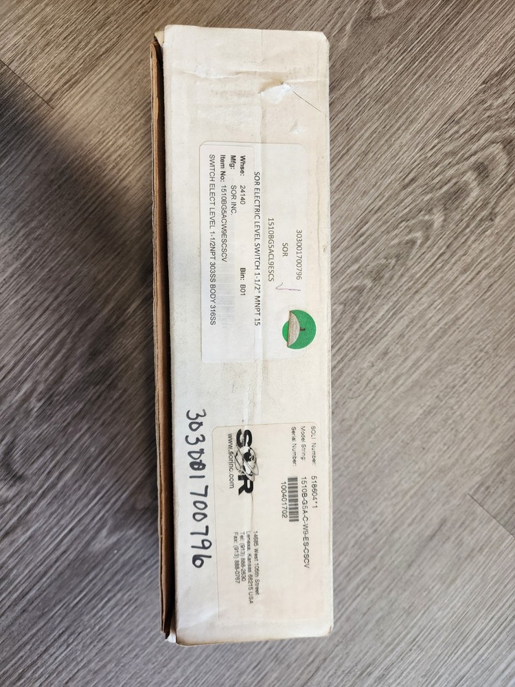 SOR Level Switch 1510B-G5A-C-W9-ES-CSCV Float Level Switch 110v