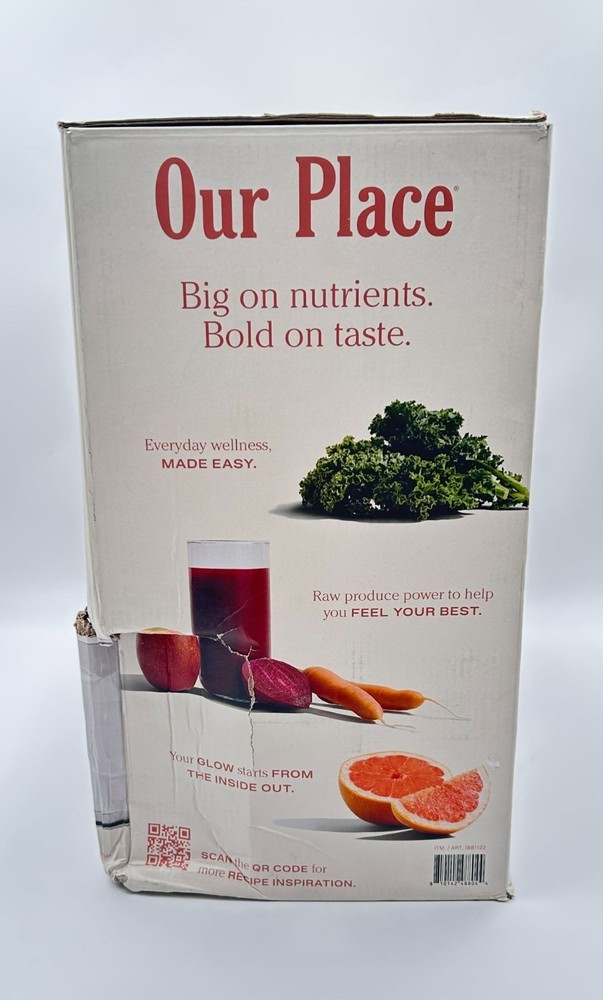 Our Place Blue Cold Press Slow Juicer Masticating w/ Accessories