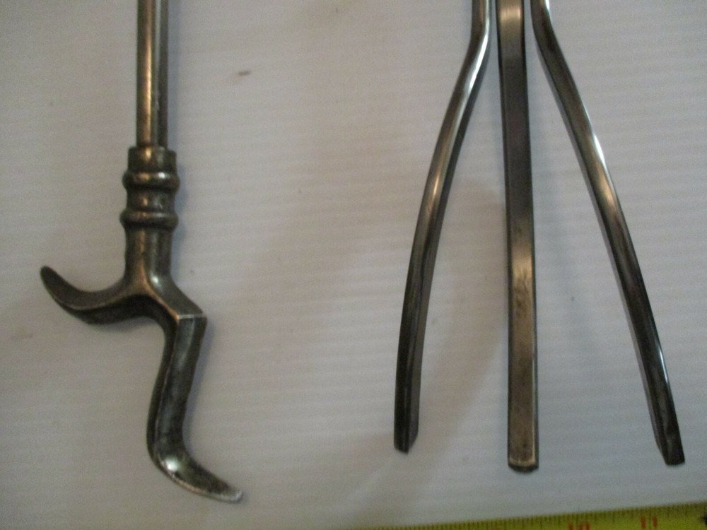 Heavy Metal Fire Place Fireplace Tool Set - 4 Pieces & Stand