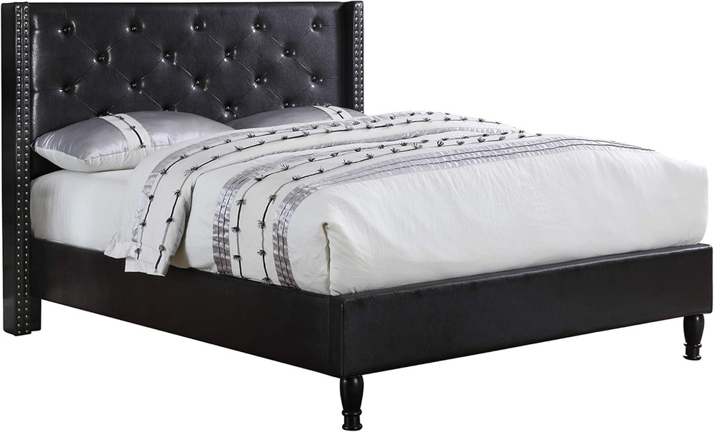 Furbed Black Leather Full Platform - Stylish & Durable Footwear