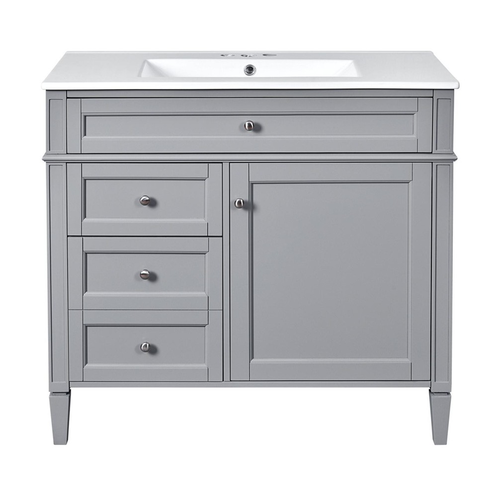 Minimalist 36'' Bathroom Vanity with Single Sink: Design, Ample Storage & Easy