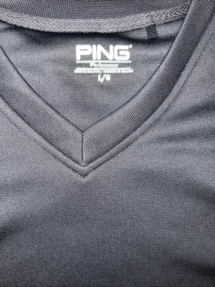 PING Performance Vest Golfer Men's Large Black Pullover Sleeveless V-Neck