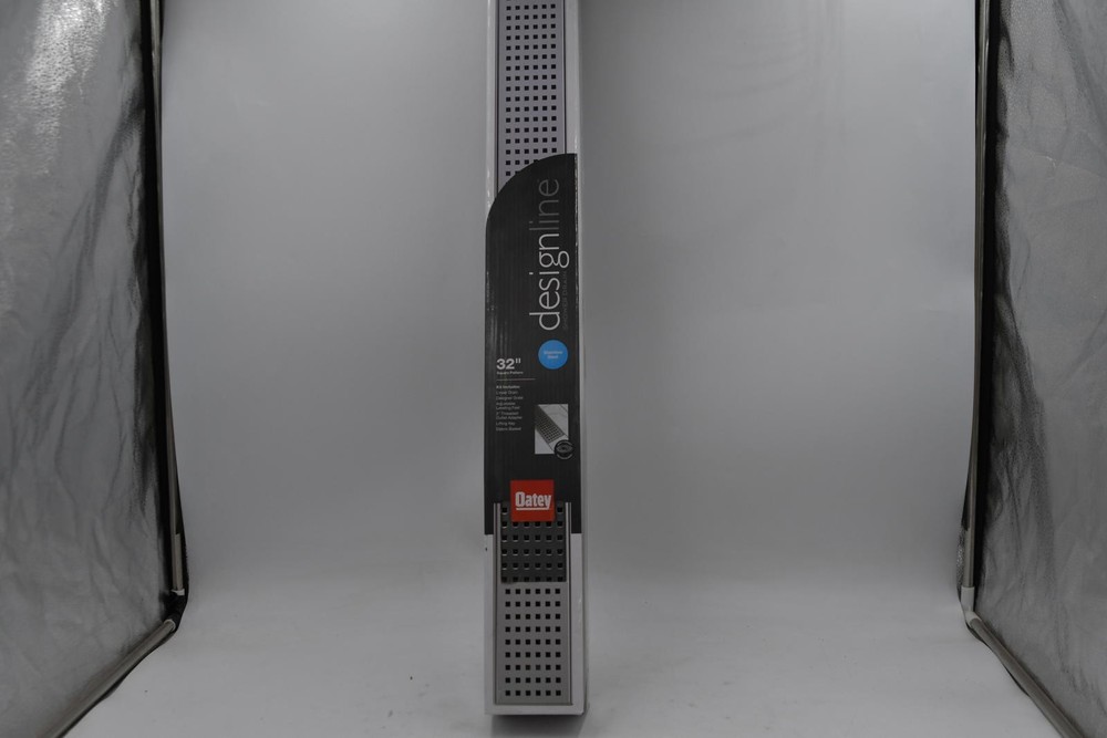 Oatey Designline 32 in. Linear Shower Drain with Square Pattern