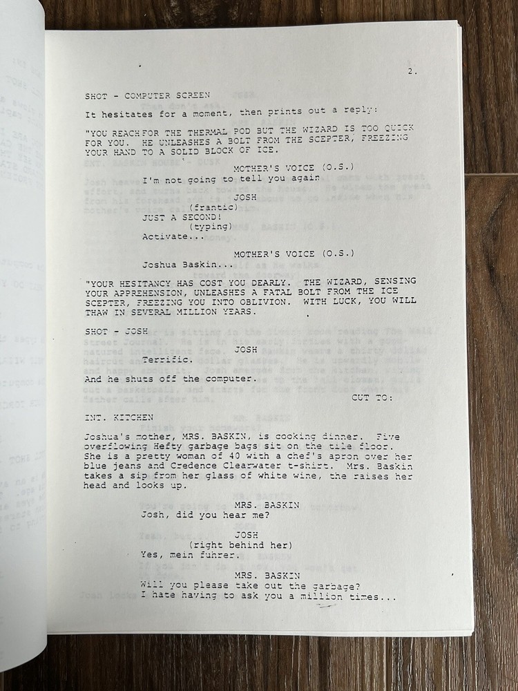 Tom Hanks BIG Original Fox Spec Script Gary Ross Anne Spielberg Rare Screenplay