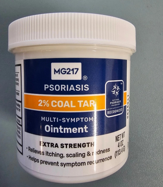 MG217 2% Coal Tar Ointment for Psoriasis Extra Strength Relieves Itching 4oz Jar