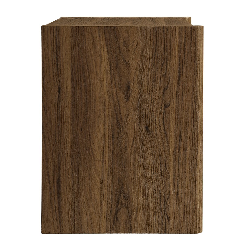 Emric Wave Nightstand in Walnut