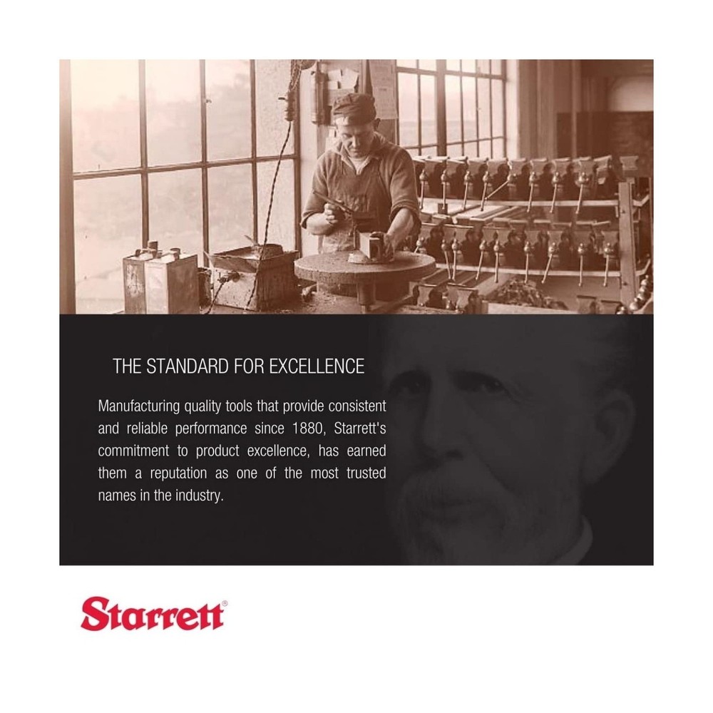 Starrett Dial Caliper with Adjustable Bezel and Fitted Case - White Face, 0-8...