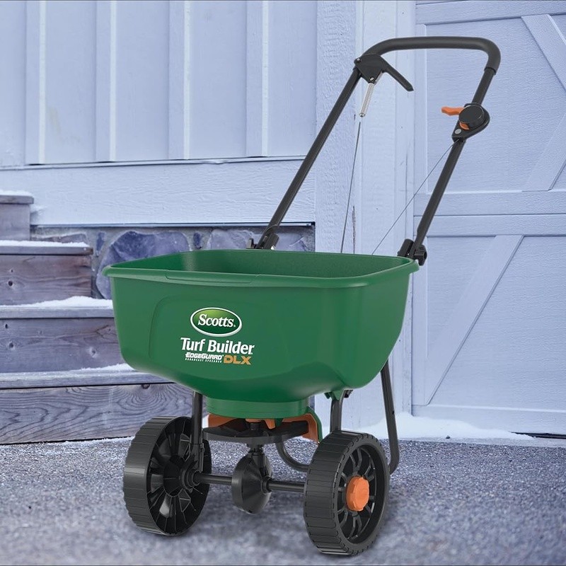 Turf Builder EdgeGuard Spreader Lawn Care Applicator 15000 Sq Ft Coverage New