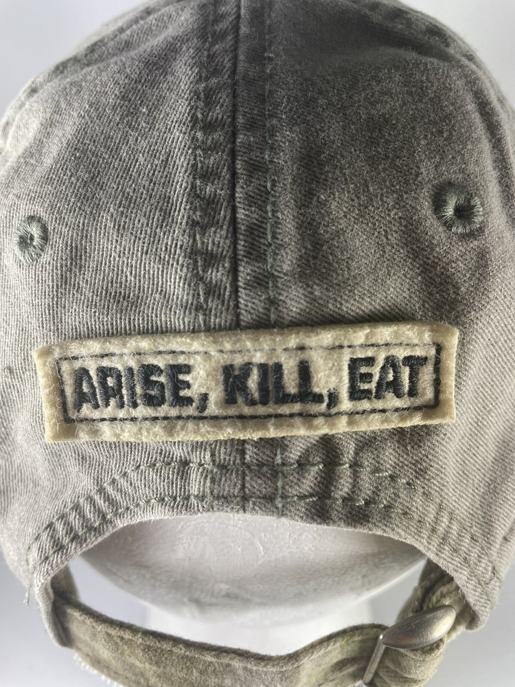 Duck Commander Duck Dynasty Distressed Olive Hat Cap Camo Arise Kill Eat Hunt