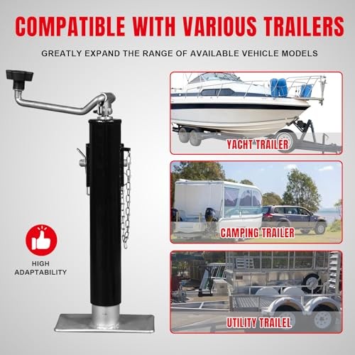 2000 LBs Capacity Weld on Pipe Mount Swivel 2000lb Weld on Trailer Jack