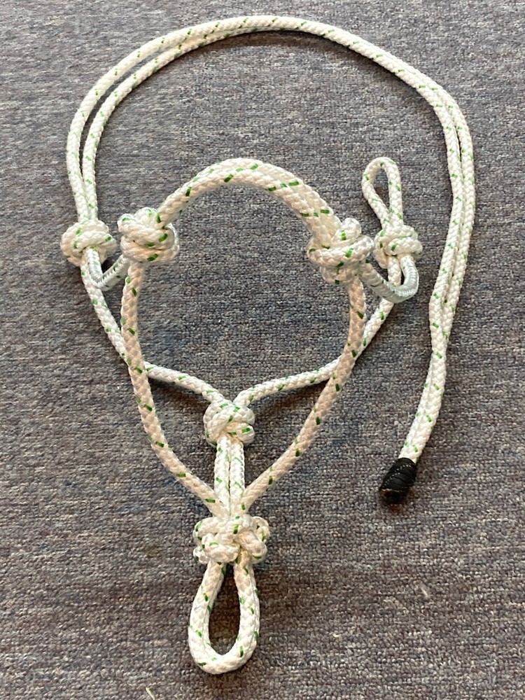 Mule/Donkey Adjustable Rope Halter & 8ft Lead - Very Strong.