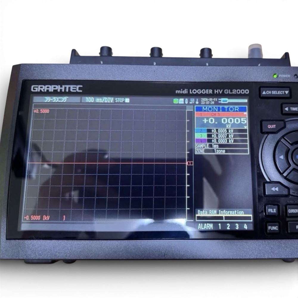 GRAPHTEC GL2000 High-Voltage High-Speed 4-Channel Data Logger Used
