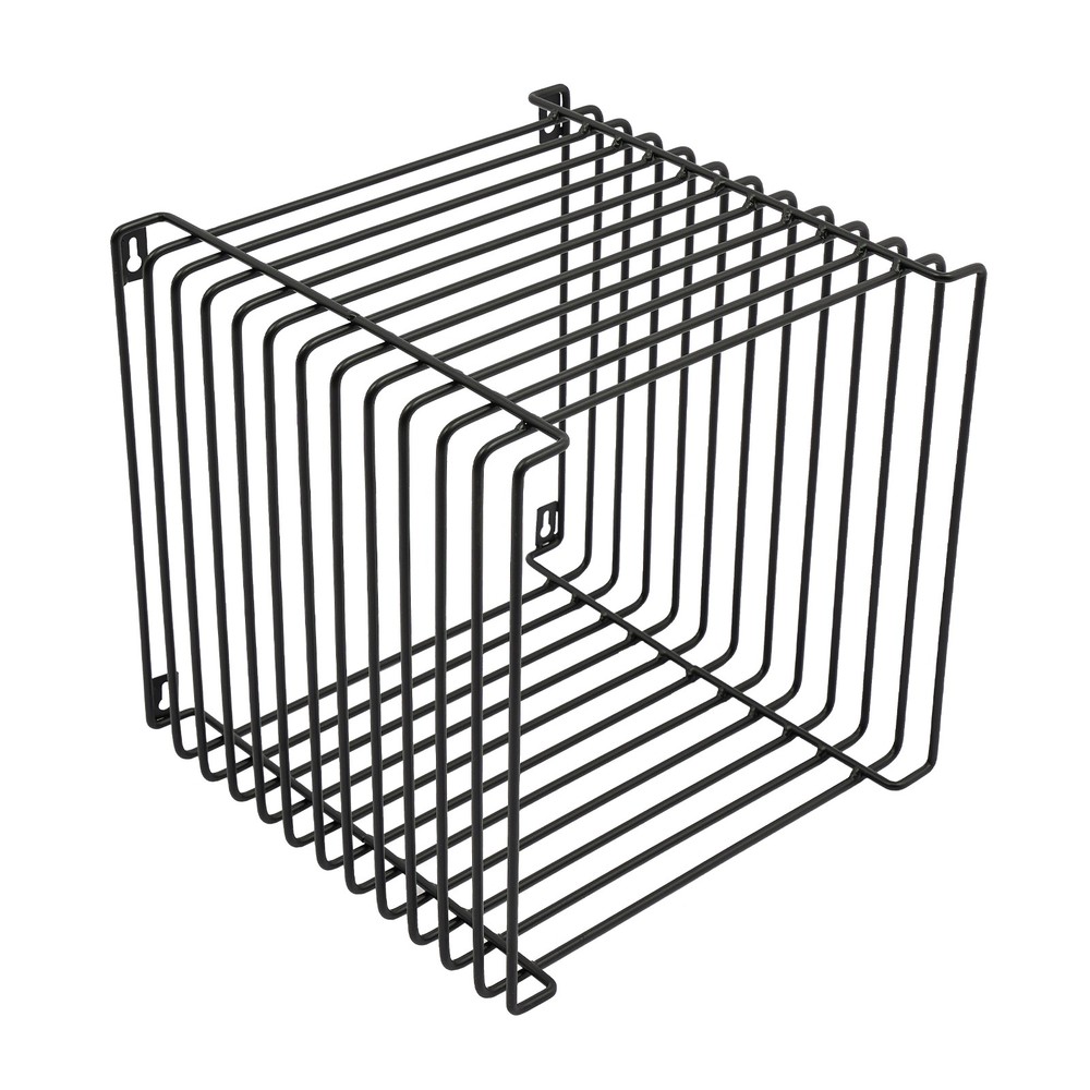 Side Table, Square Geometry Side Table, Linear Metal End Table