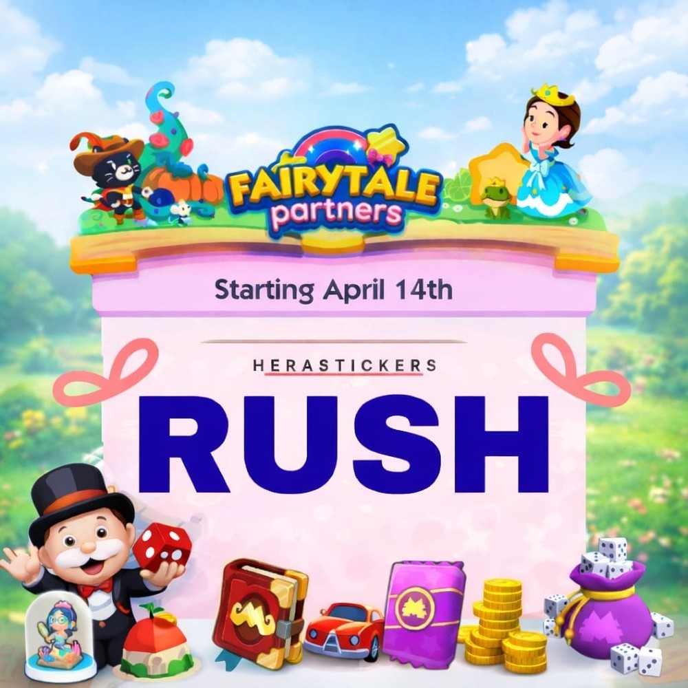 Fairytale Monopoly_go Partner Event|RUSH|FULL CARRY|Pre ordered|Cheap