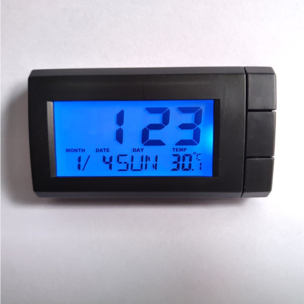 2× Mini Digital LCD Table Auto Car Dashboard Desk Date Time Small Clock