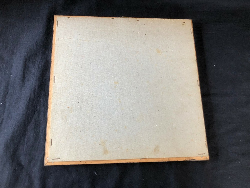 DELFT FRAMED POLYCHROME TILE . Signed and marked