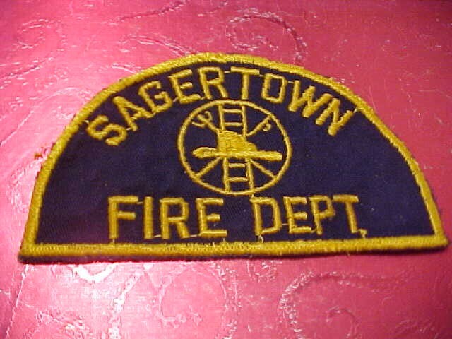 SAGERTOWN PENNSYLVANIA FIRE PATCH SHOULDER SIZE UNUSED